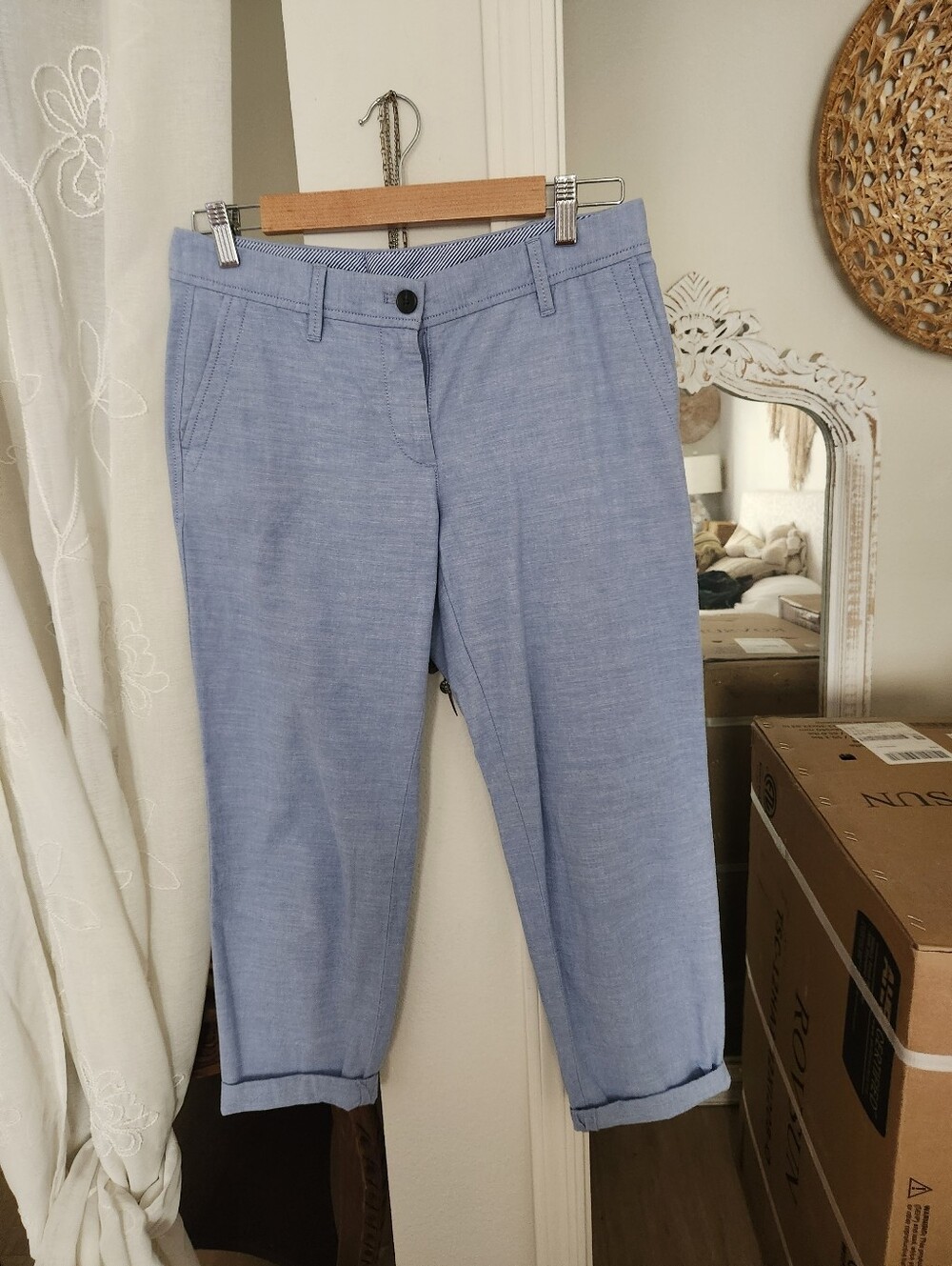 Talbots Light Blue Cropped Dress Pants